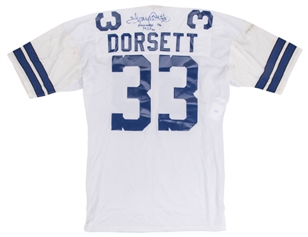 1977-79 Tony Dorsett Rookie Era Game Used & Signed Dallas Cowboys Home Jersey (MEARS & Beckett)